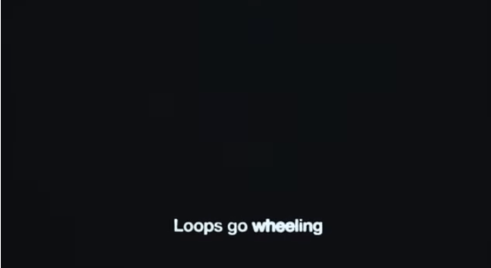 MVの1シーン「loops go wheeling」 （出典：『Rainy Days』MVより）