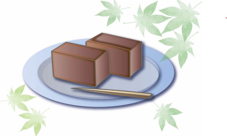 羊羹のイラスト (出典:Free素材 illustAC)