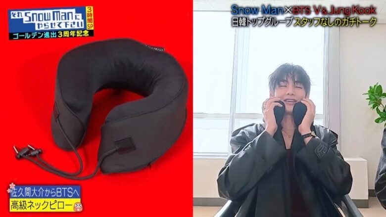 ネックピローを試してみるテテさん